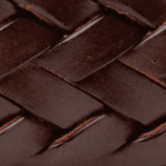 BRAIDED BROWN LEATHER