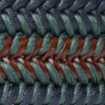 ELASTIC LEATHER BLUE BELT